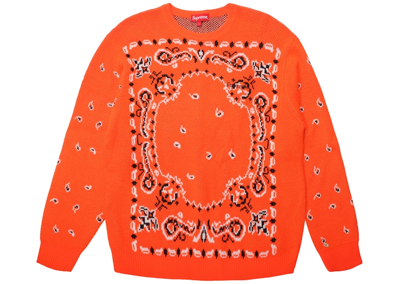 Supreme Bandana Sweater Orange