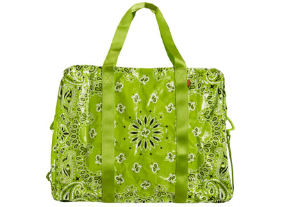 Supreme Bandana Tarp Large Duffle Bag Bright Green