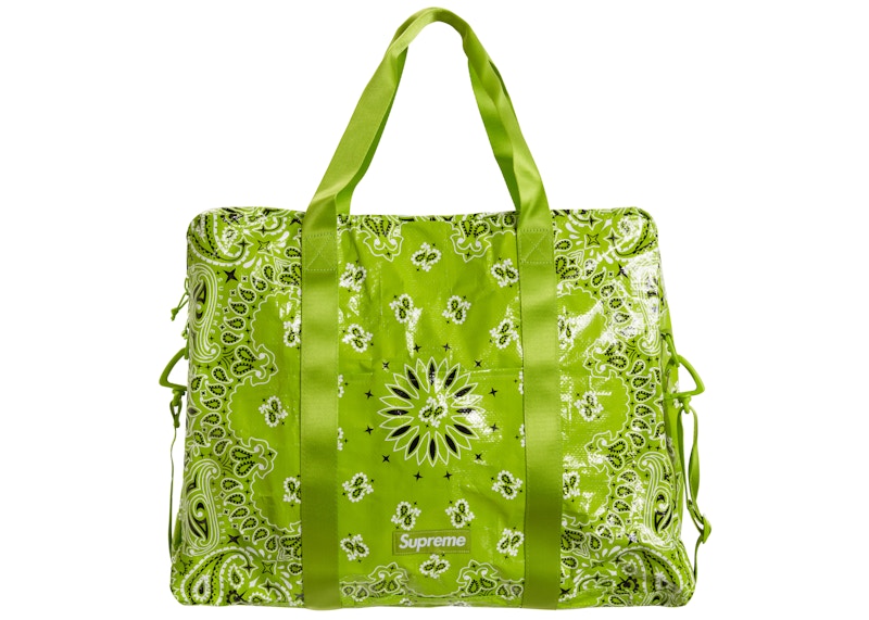 Supreme Bandana Tarp Large Duffle Bag Bright Green