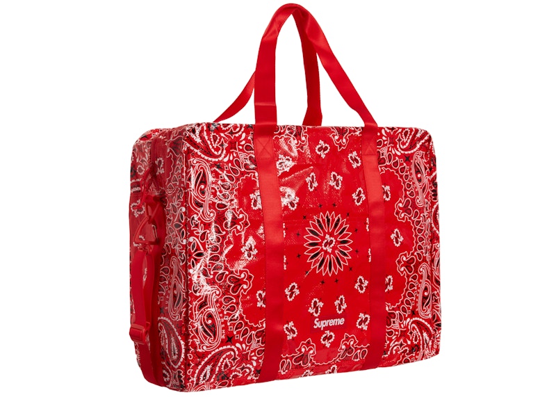 Supreme Bandana Tarp Large Duffle Bag Red