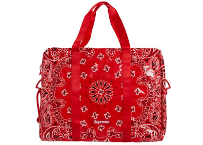 Supreme Bandana Tarp Large Duffle Bag Red