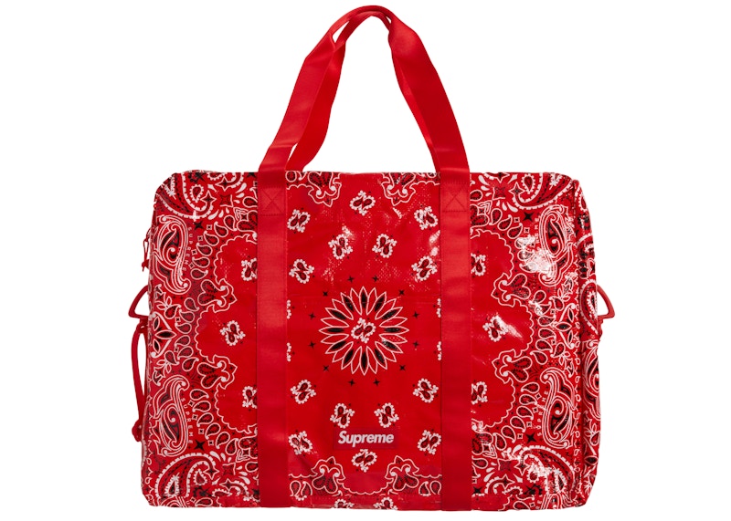 Supreme Bandana Tarp Large Duffle Bag Red