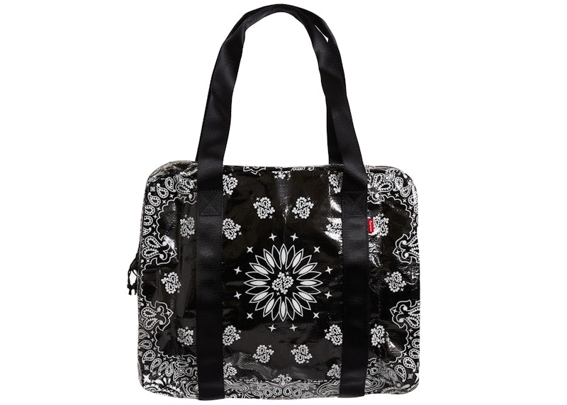Supreme Bandana Tarp Small Duffle Bag Black