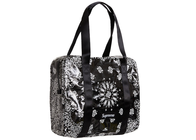 Supreme Bandana Tarp Small Duffle Bag Black