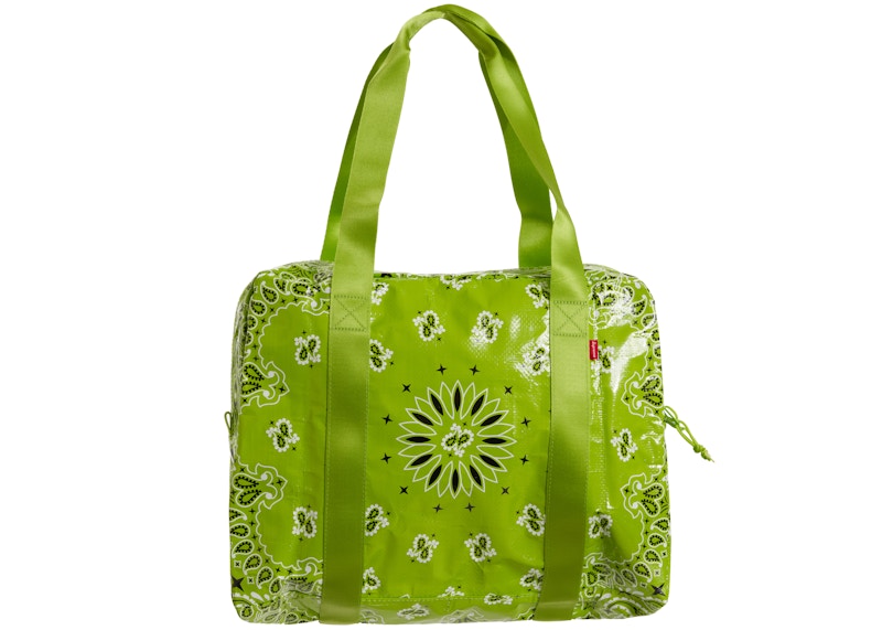 Supreme Bandana Tarp Small Duffle Bag Bright Green