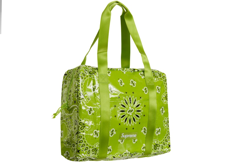 Supreme Bandana Tarp Small Duffle Bag Bright Green