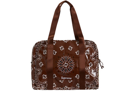 Supreme Bandana Tarp Small Duffle Bag Brown