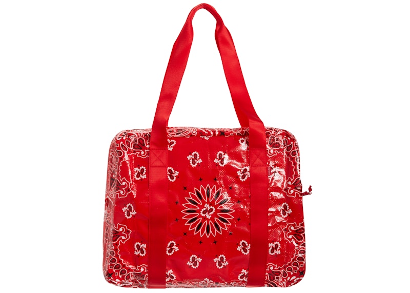 Supreme Bandana Tarp Small Duffle Bag Red