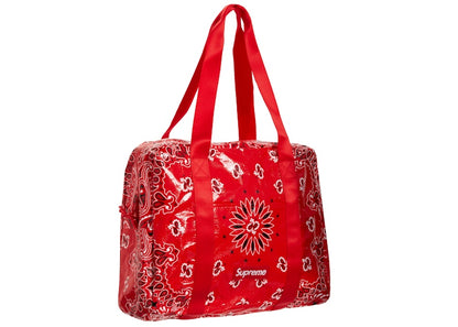 Supreme Bandana Tarp Small Duffle Bag Red