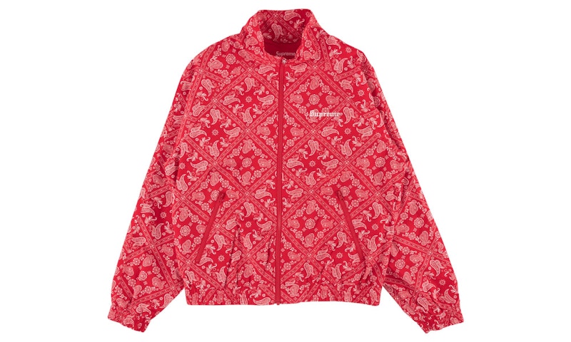 Supreme Bandana Track Jacket Red