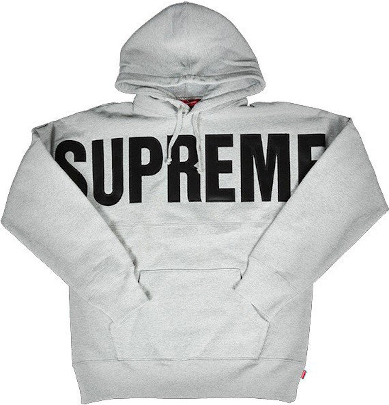 Supreme Banner Pullover Heather Grey