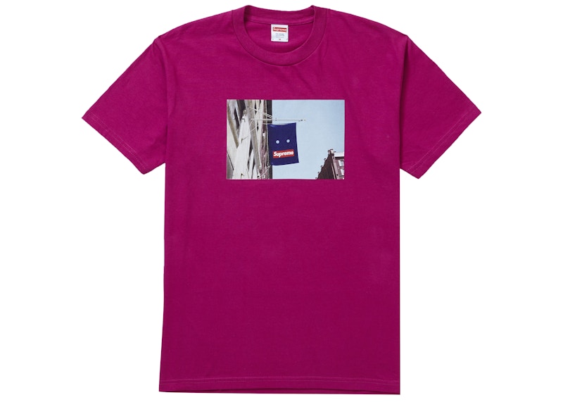 Supreme Banner Tee Magenta