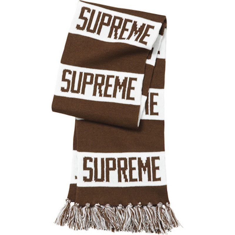 Supreme Bar Stripe Scarf Brown