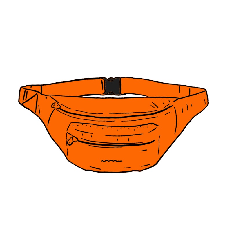 Supreme Barbour Waxed Cotton Waist Bag Orange