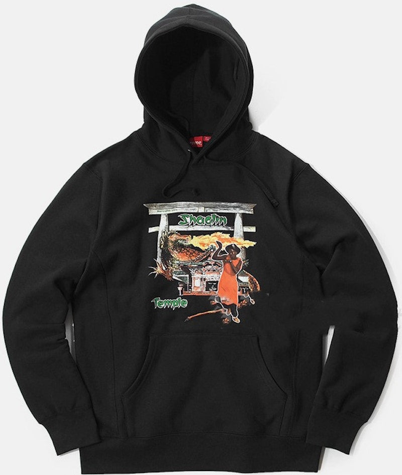Supreme Barrington Levy Jah Life Shaolin Temple Hooded Sweatshirt Black