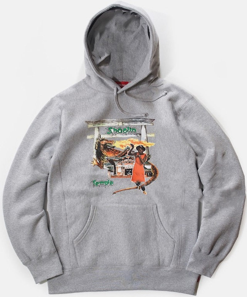 Supreme Barrington Levy Jah Life Shaolin Temple Hooded Sweatshirt Grey