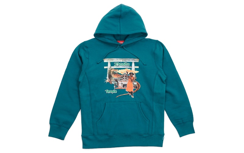 Supreme Barrington Levy Jah Life Shaolin Temple Hooded Sweatshirt Teal