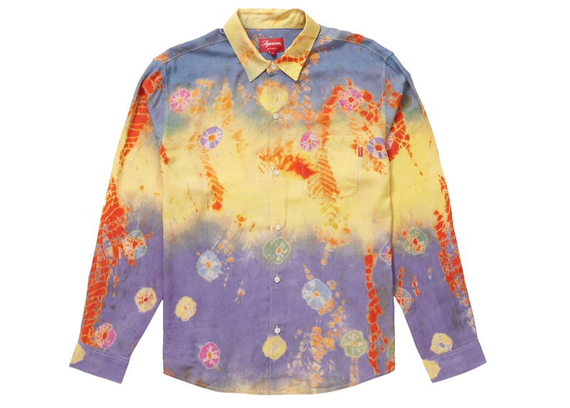 Supreme Batik Print Rayon Shirt Yellow