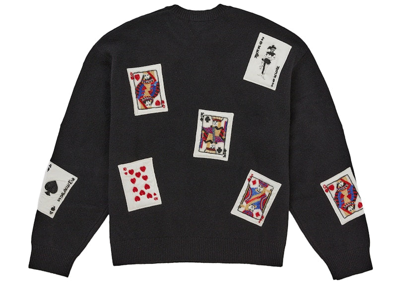 Supreme Beaded Cards Sweater Black
