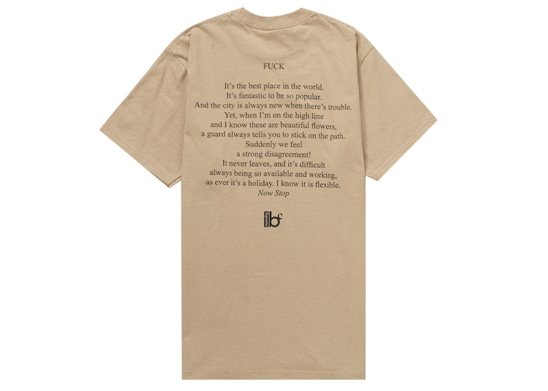 Supreme Bernadette Corporation Fuck Tee Khaki