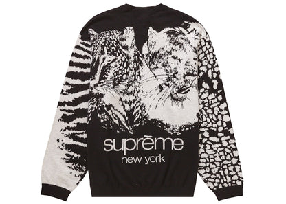 Supreme Big Cats Jacquard L/S Top Black