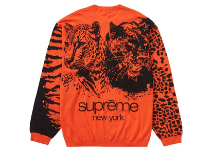 Supreme Big Cats Jacquard L/S Top Orange