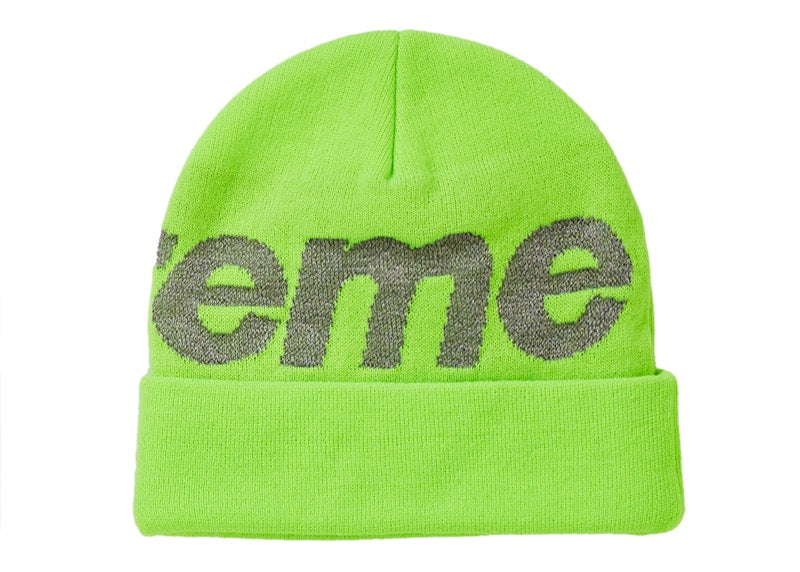 Supreme Big Logo Beanie (FW18) Bright Green