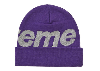 Supreme Big Logo Beanie (FW18) Bright Purple