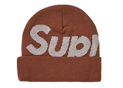 Supreme Big Logo Beanie (FW18) Brown