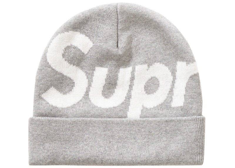 Supreme Big Logo Beanie (FW19) Heather Grey