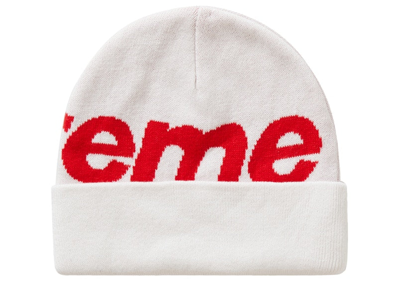 Supreme Big Logo Beanie (FW20) White