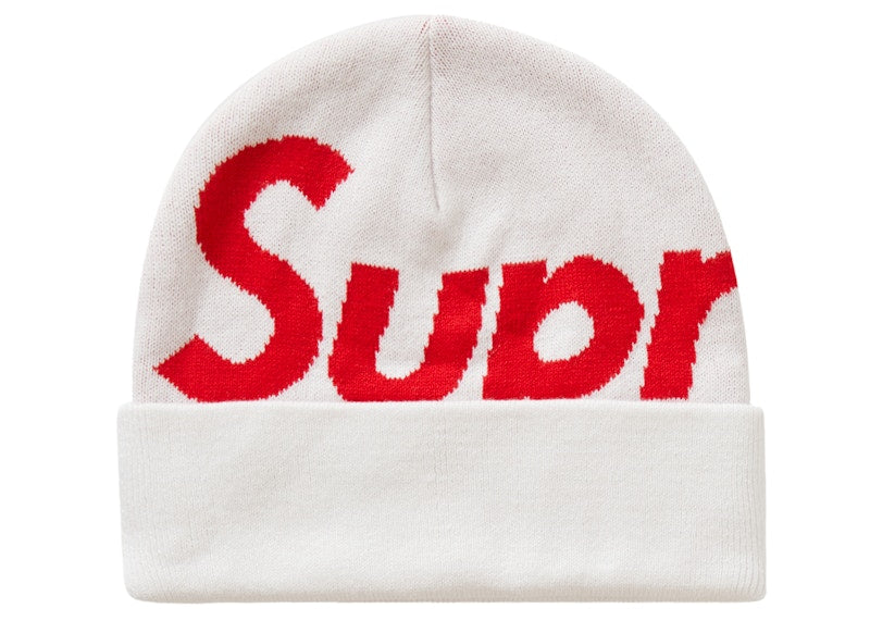 Supreme Big Logo Beanie (FW20) White