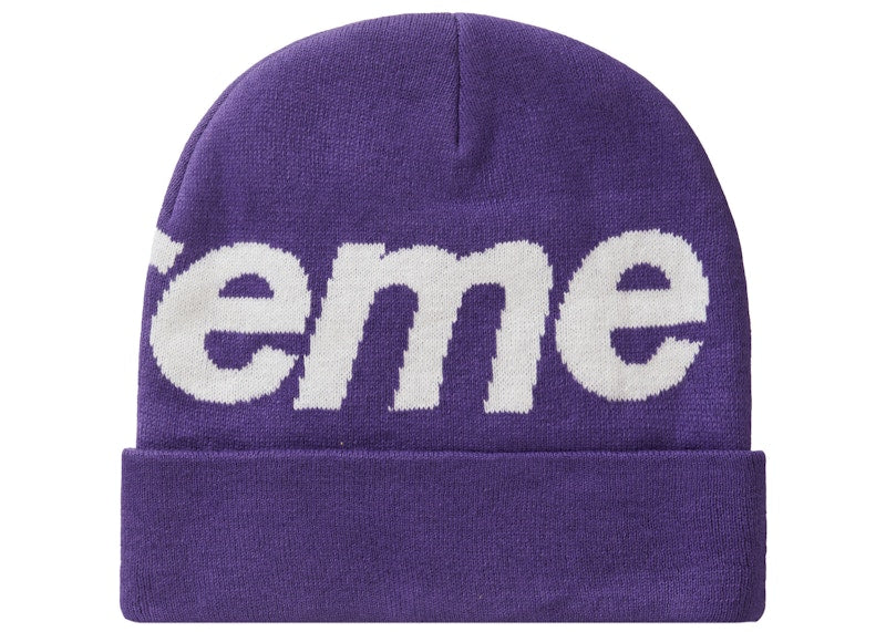 Supreme Big Logo Beanie (FW23) Dark Purple