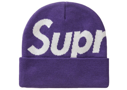 Supreme Big Logo Beanie (FW23) Dark Purple