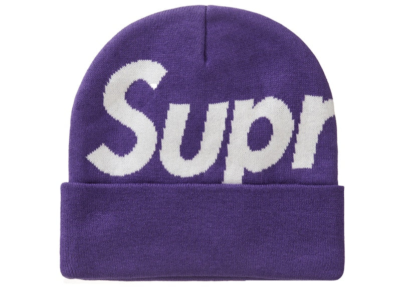 Supreme Big Logo Beanie (FW23) Dark Purple