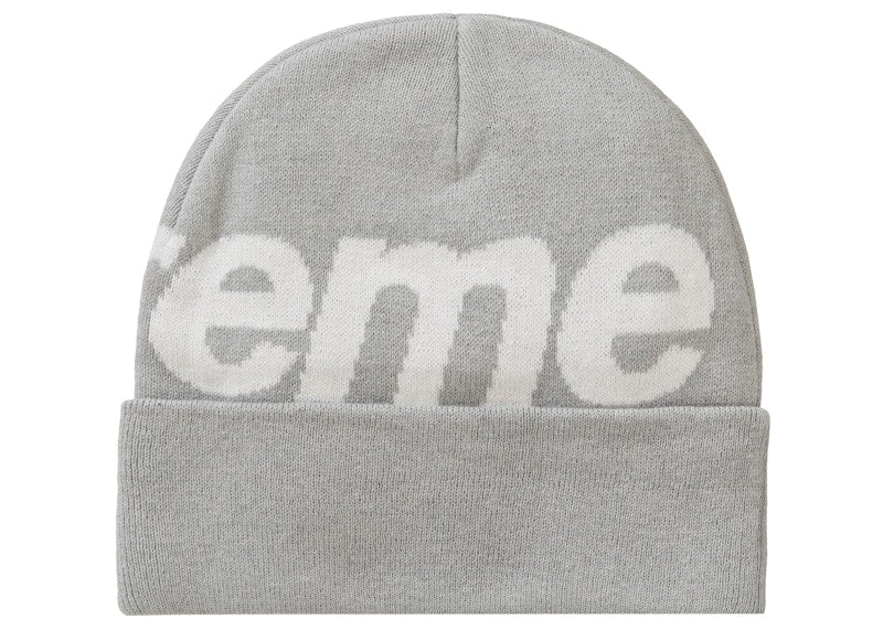 Supreme Big Logo Beanie (FW23) Grey
