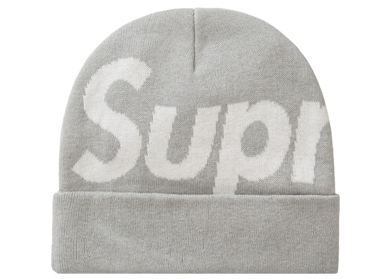 Supreme Big Logo Beanie (FW23) Grey