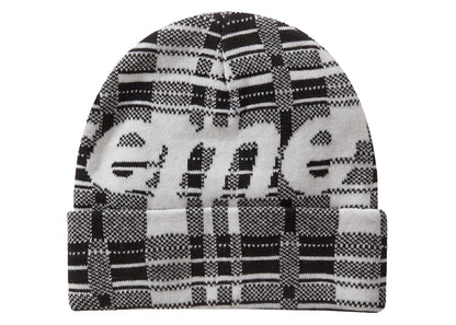 Supreme Big Logo Beanie Beanie (FW23) White Plaid