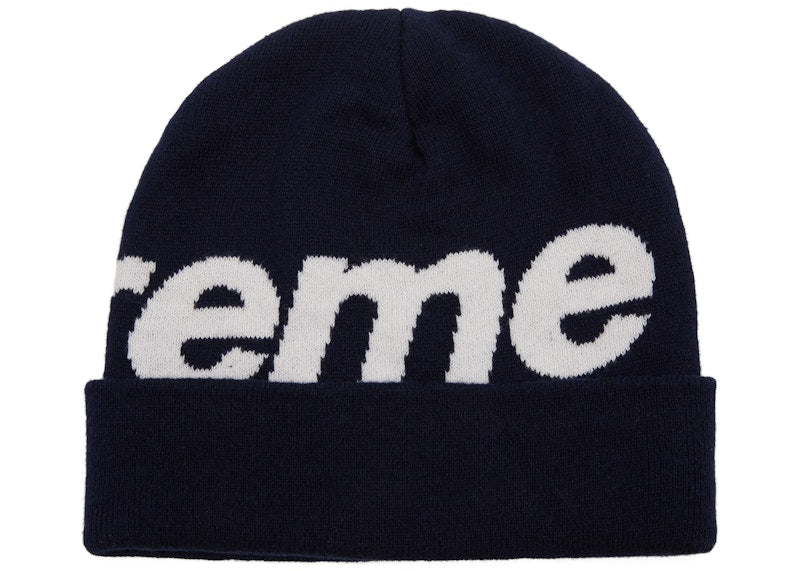 Supreme Big Logo Beanie (FW17) Navy