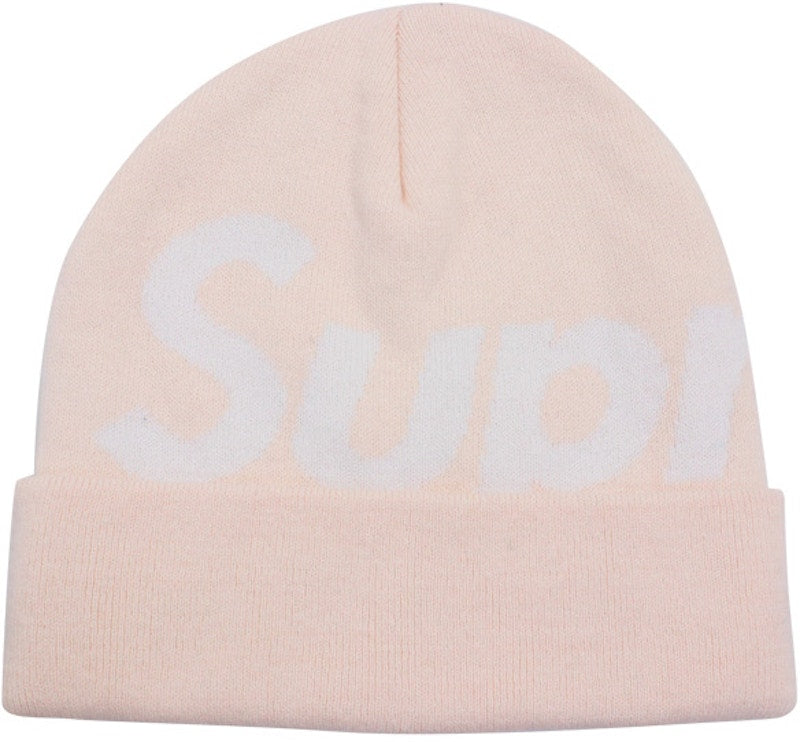 Supreme Big Logo Beanie Pink
