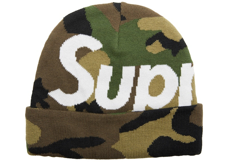 Supreme Big Logo Beanie (FW17) Woodland Camo