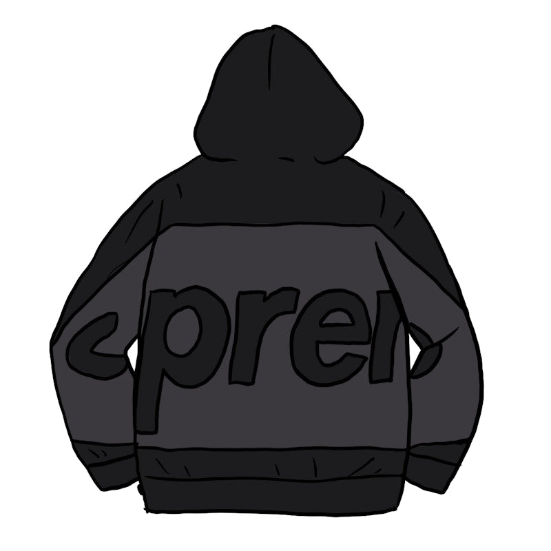 Supreme Big Logo Hooded Sweatshirt Black
