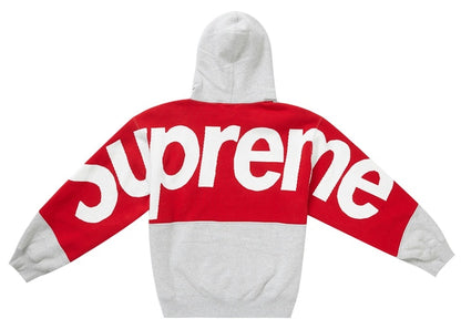 Supreme Big Logo Jacquard Hooded Sweatshirt Heather Grey