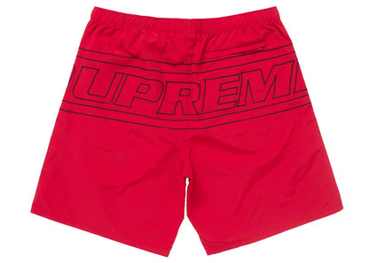 Supreme Big Logo Nylon Short Red
