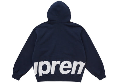 Supreme Big Logo Zip Up Hooded Sweatshirt Navy