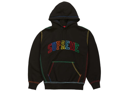 Supreme Big Stitch Hooded Sweatshirt Black