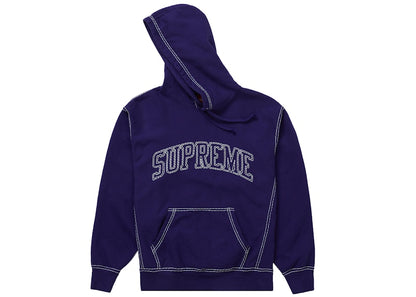 Supreme Big Stitch Hooded Sweatshirt Dark Royal