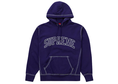 Supreme Big Stitch Hooded Sweatshirt Dark Royal