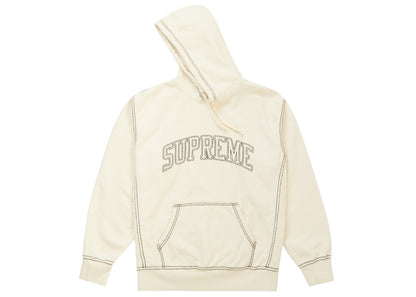 Supreme Big Stitch Hooded Sweatshirt Natural