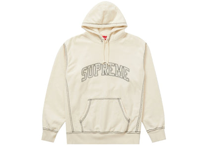 Supreme Big Stitch Hooded Sweatshirt Natural